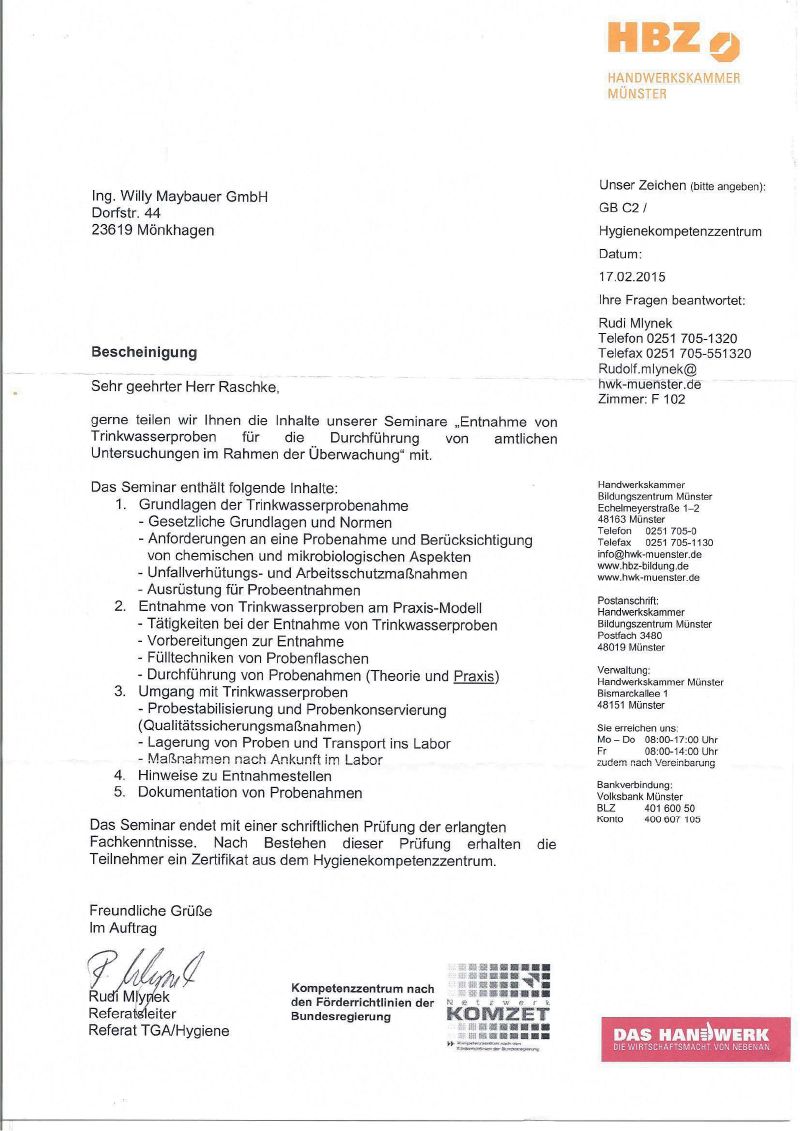 Ing. Willy Maybauer - Heizung, Sanitär & Klima in Lübeck